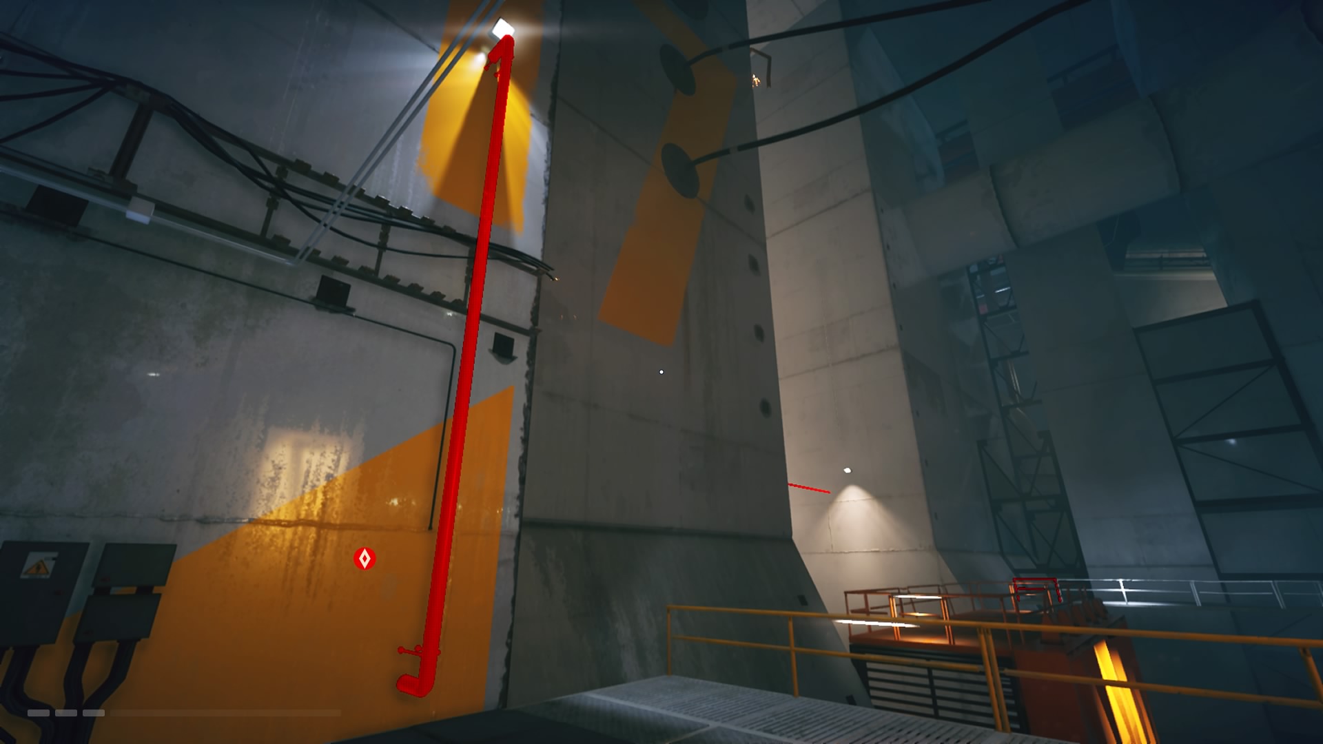 mirrors edge catalyst - example of runner vision painting the wrong thing red